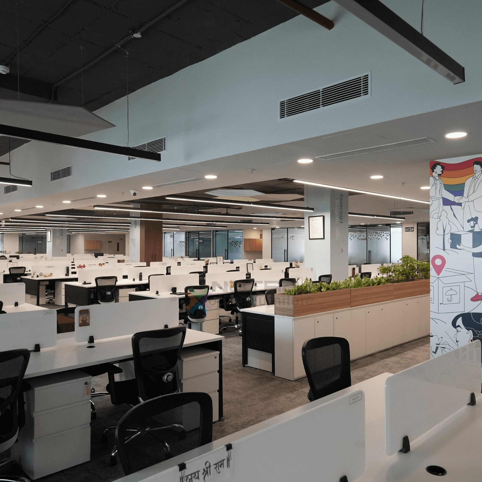Workstations — Open-plan workstation project