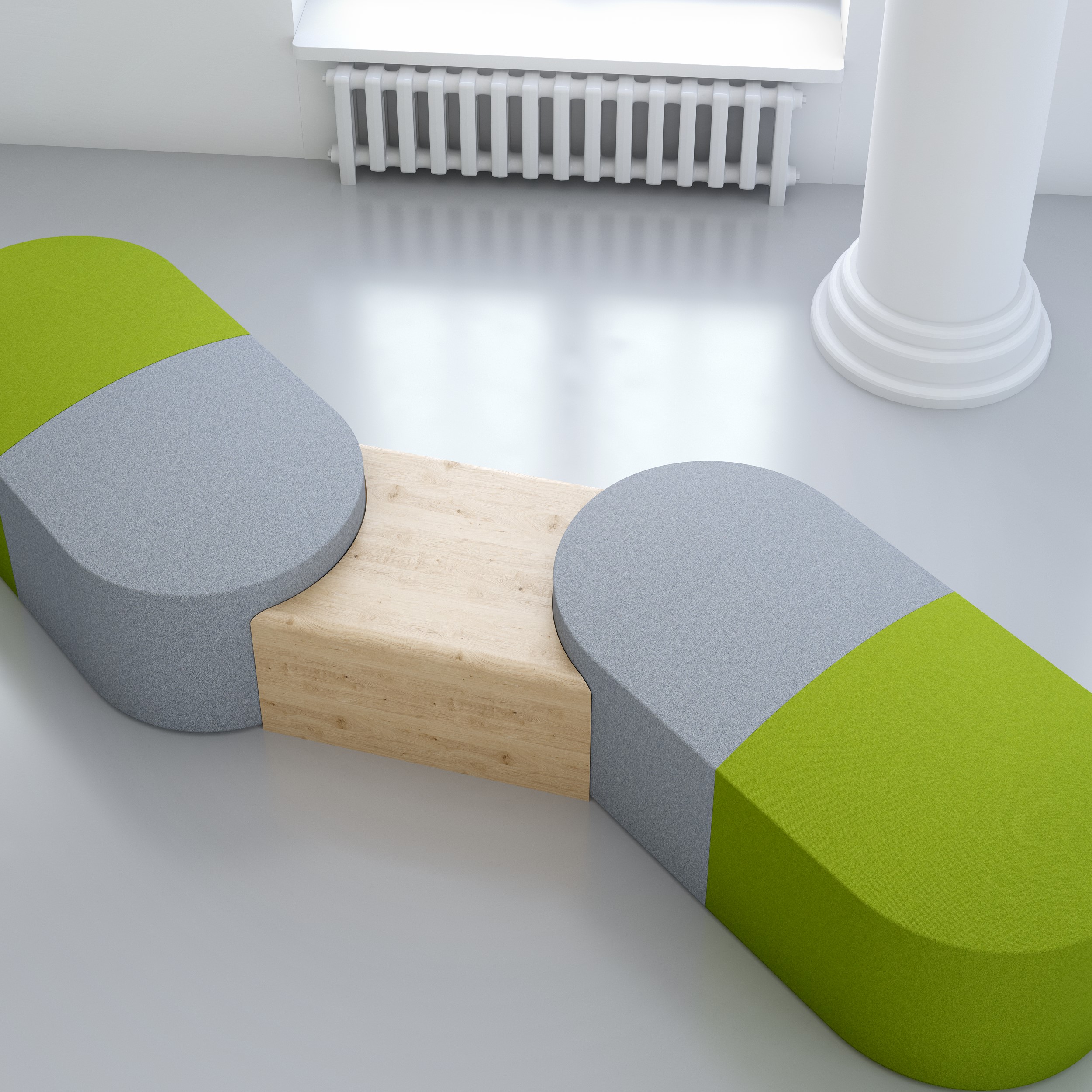 Pill Shaped Ottoman 03