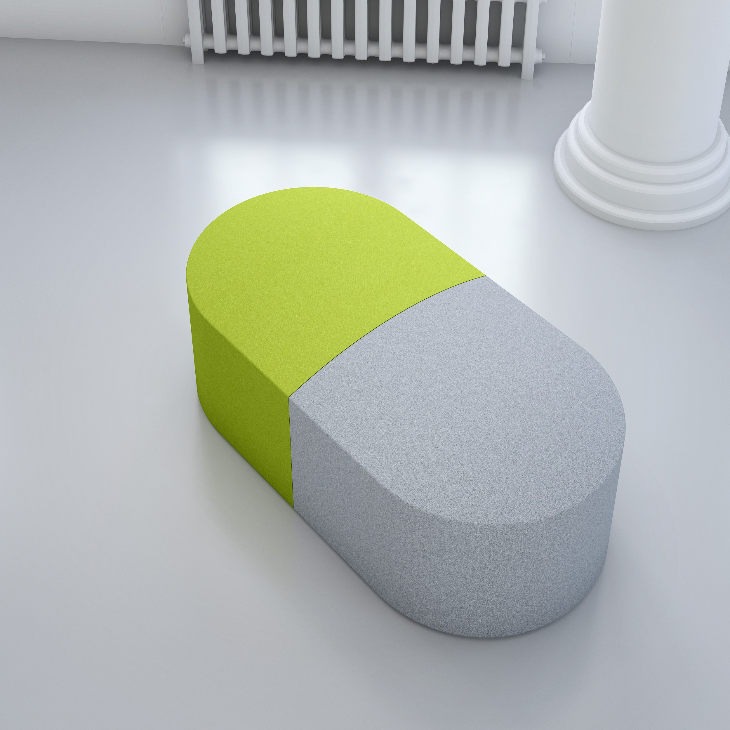 Pill Shaped Ottoman