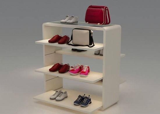 Retail Shoe Shop Display Rack, Shoe Gondola