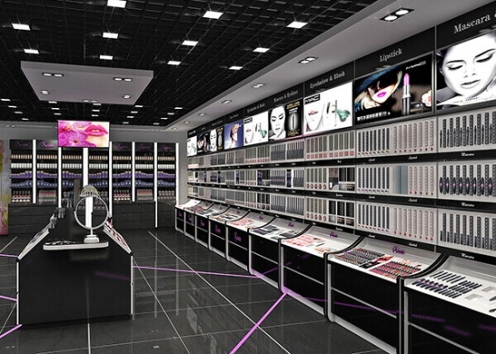 cosmetic shop design makeup display stands