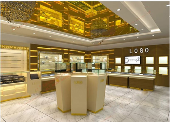 Jewellery showroom display designs Saudi Arabia