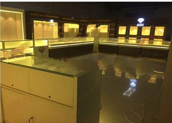 Jewellery showroom display designs Saudi Arabia