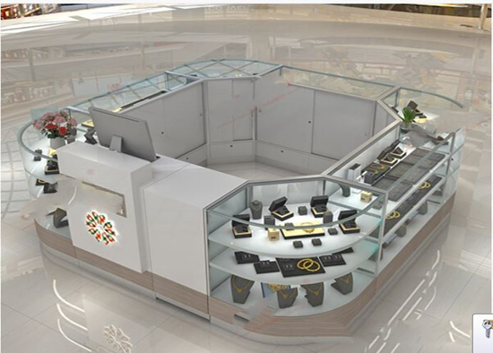 jewelry showcases for mall jewelry store