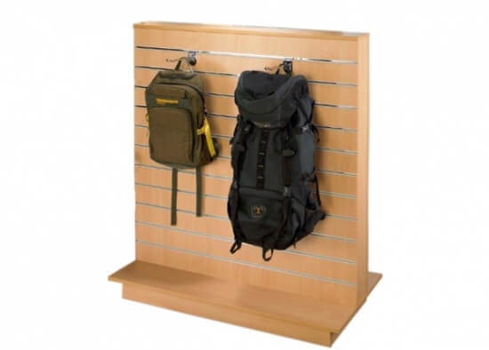 Freestanding Slatwall Gondola Display Double Side