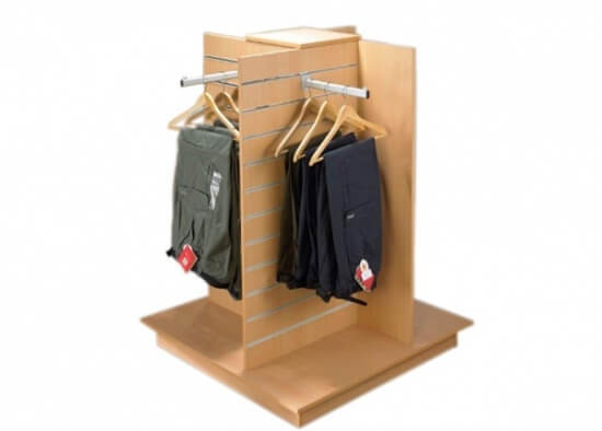 Freestanding Slatwall Gondola Display Rack For Shops